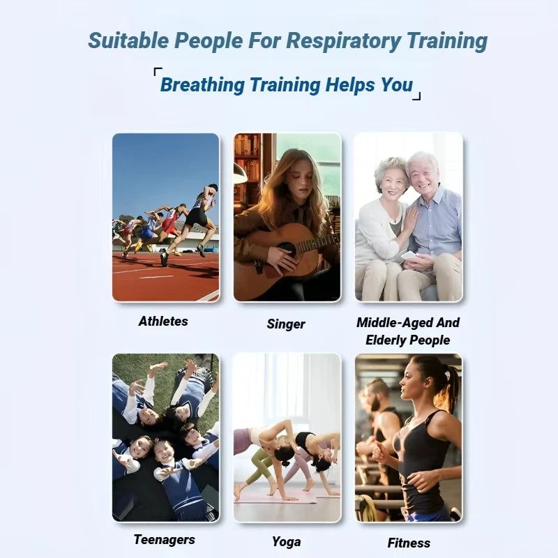 1Pc Portable Lung Capacity Trainer - Adjustable Resistance Breathing Exercise Device for Abdominal & Fitness Training