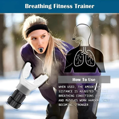 1Pc Portable Lung Capacity Trainer - Adjustable Resistance Breathing Exercise Device for Abdominal & Fitness Training